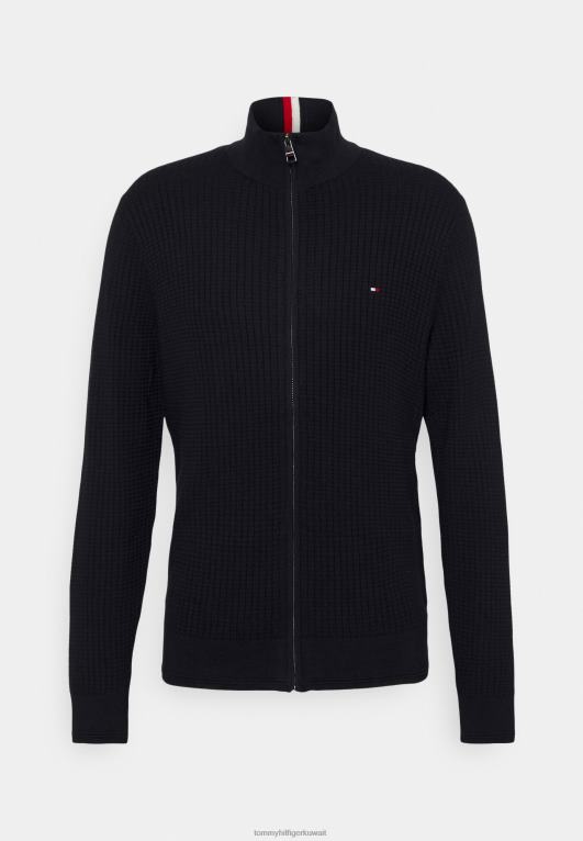 سماء الصحراء Tommy Hilfiger هيكل شبكي بسحاب من خلال سترة صوفية 446447365