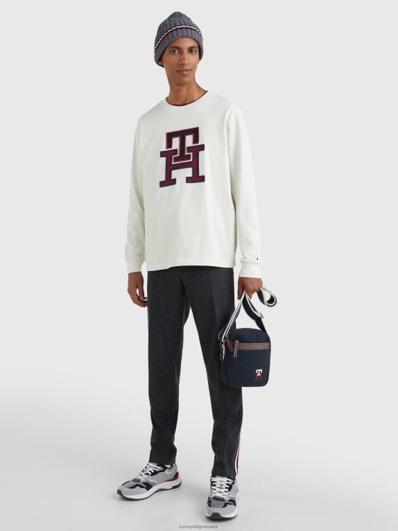 الفضاء الأزرق Tommy Hilfiger حقيبة مراسل صغيرة بطبعة مونوغرام 44644737