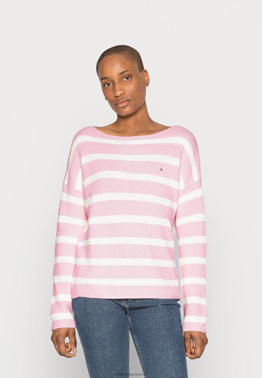 جريئة / وردي فاتح Tommy Hilfiger سترة سترة قارب هايانا 446447371