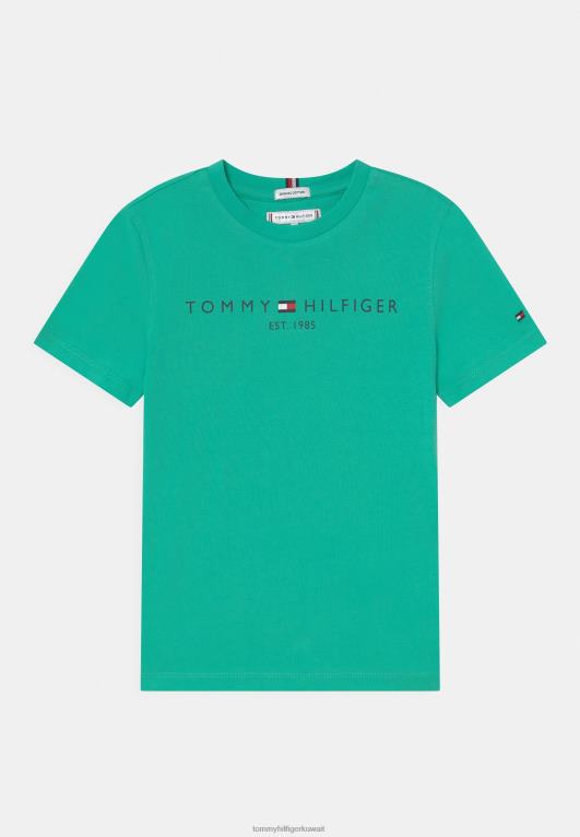 نعناع Tommy Hilfiger تي شيرت أساسي بطبعة للجنسين 446447396