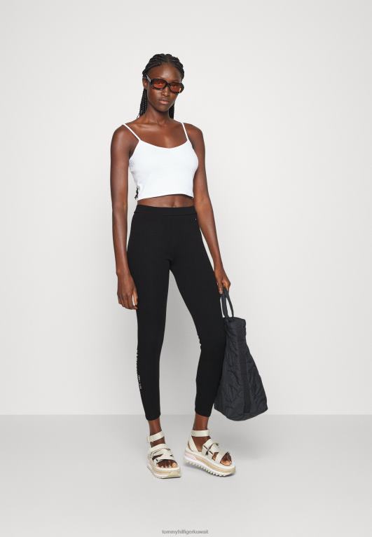 أسود Tommy Hilfiger سراويل طماق التراث 446447426