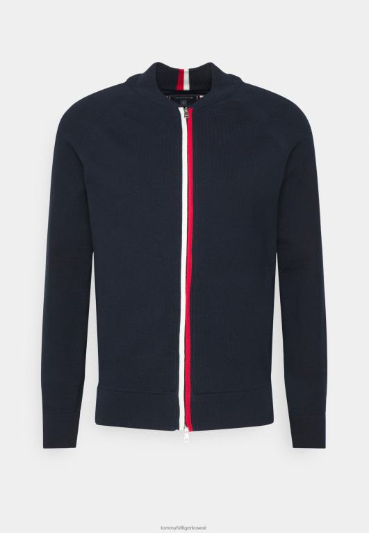 سماء الصحراء Tommy Hilfiger سترة البيسبول ذات الرمز البريدي ذات الخطوط العالمية 446447428