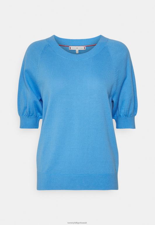 الكوبية الزرقاء Tommy Hilfiger تي شيرت أساسي مفتوح ناعم 446447440