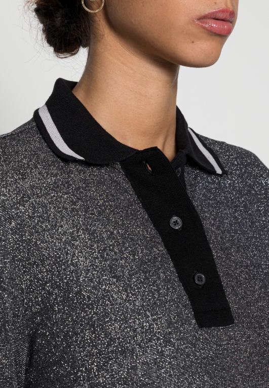 أسود Tommy Hilfiger فستان ميدي بولو فستان جيرسي 446447443