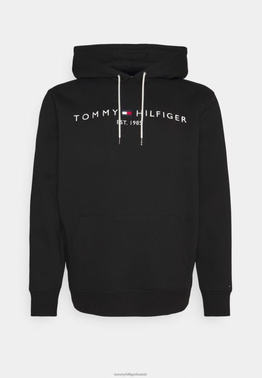 أسود Tommy Hilfiger شعار هوديي البلوز 446447446