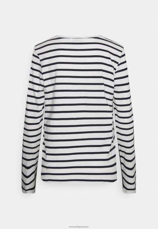 بريتون / إكرو سماء الصحراء Tommy Hilfiger بلوزة هينلي عادية بأكمام طويلة 446447448