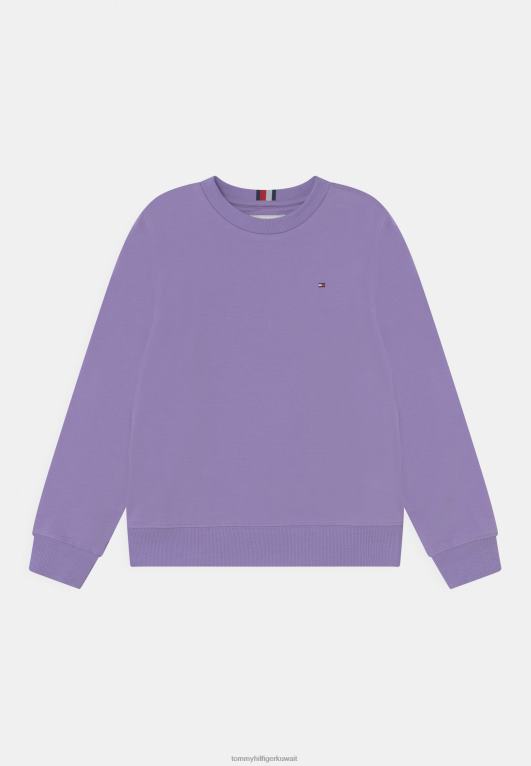 فيولا بنفسجية Tommy Hilfiger البلوز الصلبة للجنسين 446447449