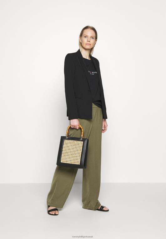 أسود Tommy Hilfiger طباعة تي شيرت 446447464