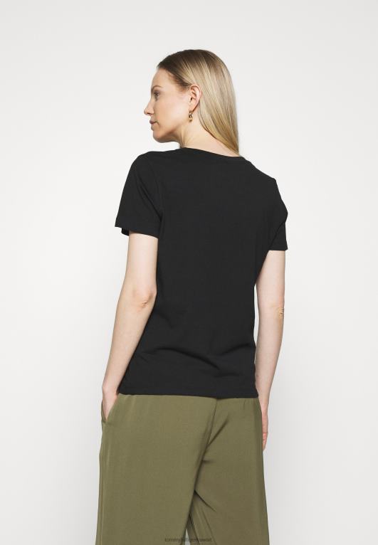 أسود Tommy Hilfiger طباعة تي شيرت 446447464