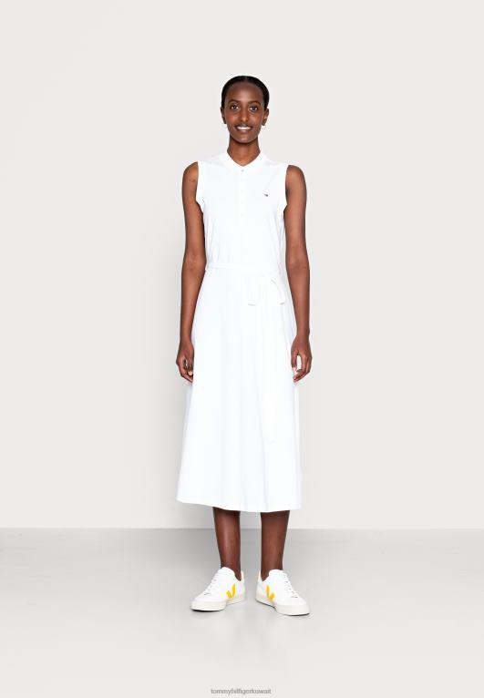 البصرية الأبيض Tommy Hilfiger فستان قميص ميدي 446447475