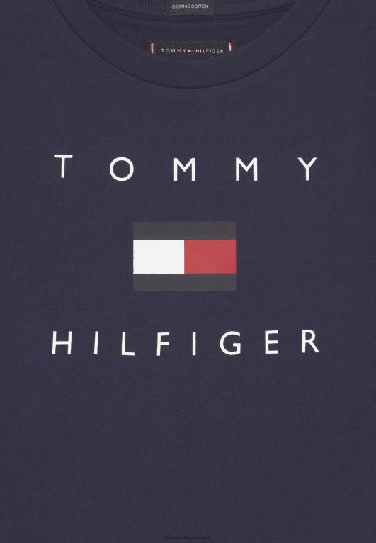البحرية الشفق Tommy Hilfiger تيشيرت بطبعة شعار الماركة 446447482