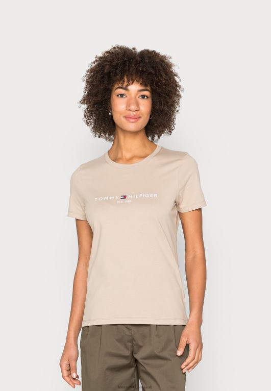 اللون البيج Tommy Hilfiger تي شيرت بطباعة عادية 446447489