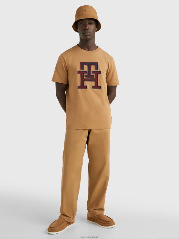 الكاكي الريف Tommy Hilfiger تيشيرت من القطن العضوي مزين بشعار المونوغرام 44644753