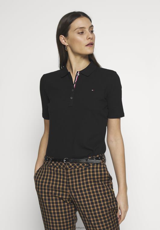 أسود Tommy Hilfiger قميص بولو أساسي 446447530