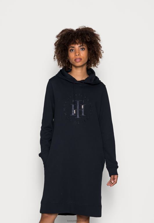 سماء الصحراء Tommy Hilfiger فستان قصير عادي بغطاء للرأس فستان نهاري 446447538