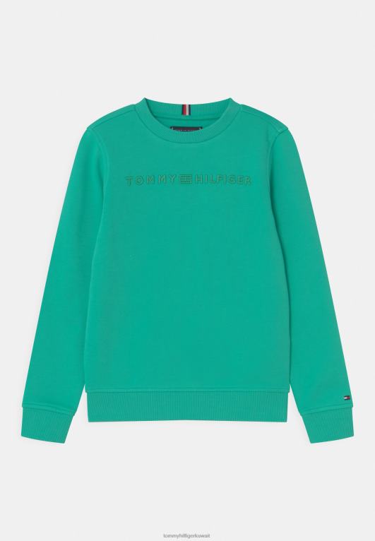 نعناع Tommy Hilfiger سويت شيرت بشعار واعي للجنسين 446447552