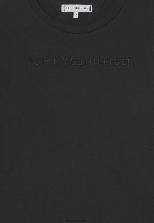 أسود Tommy Hilfiger شعار واعي أساسي بأكمام طويلة 446447554