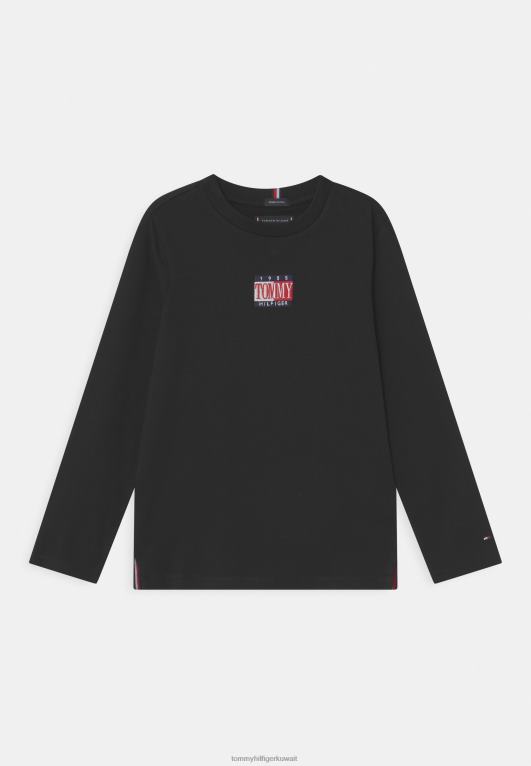 أسود Tommy Hilfiger تيشيرت خالدة بأكمام طويلة 446447577