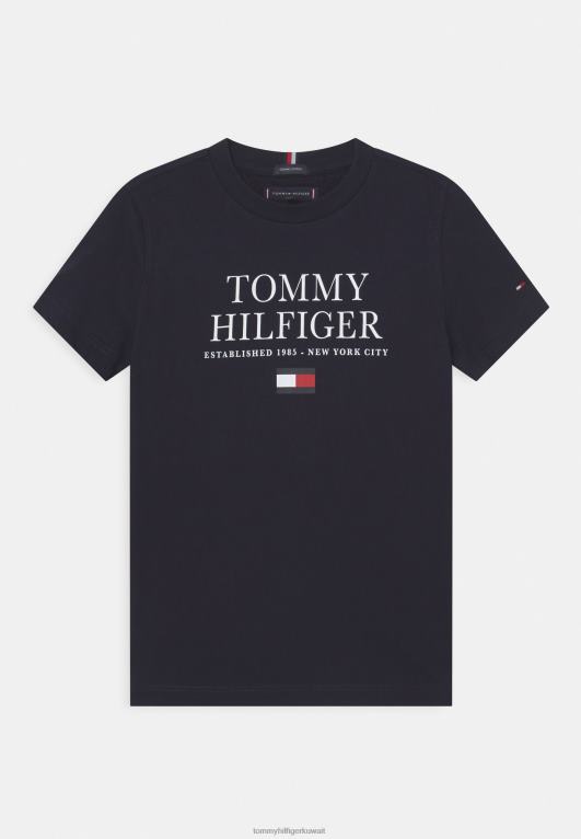 سماء الصحراء Tommy Hilfiger تيشيرت بطبعة شعار الماركة 446447591