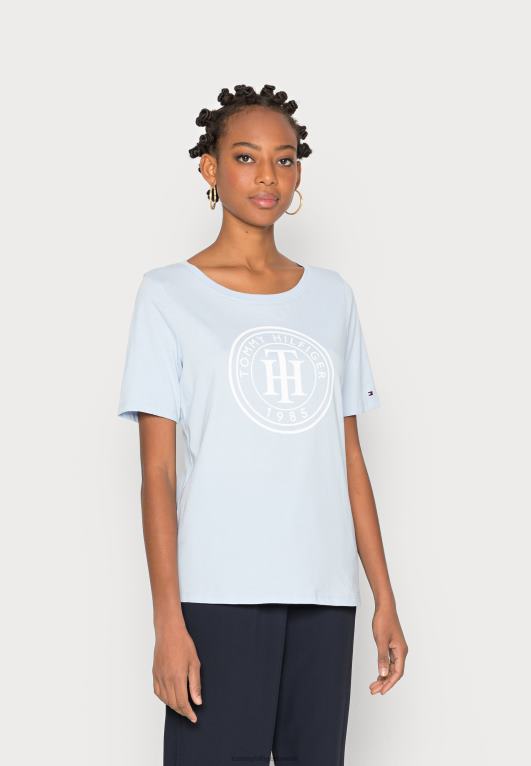 أزرق منسم Tommy Hilfiger تي شيرت طباعة عادية 446447593