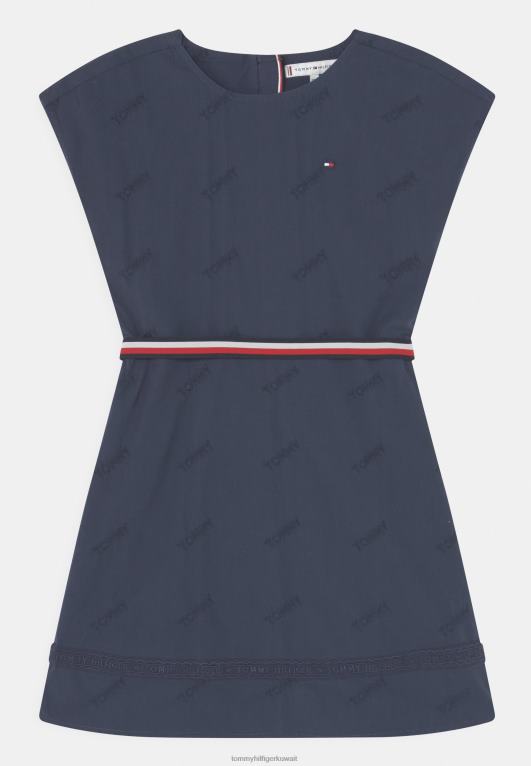 البحرية الشفق Tommy Hilfiger فستان مطرز يوم اللباس 446447597