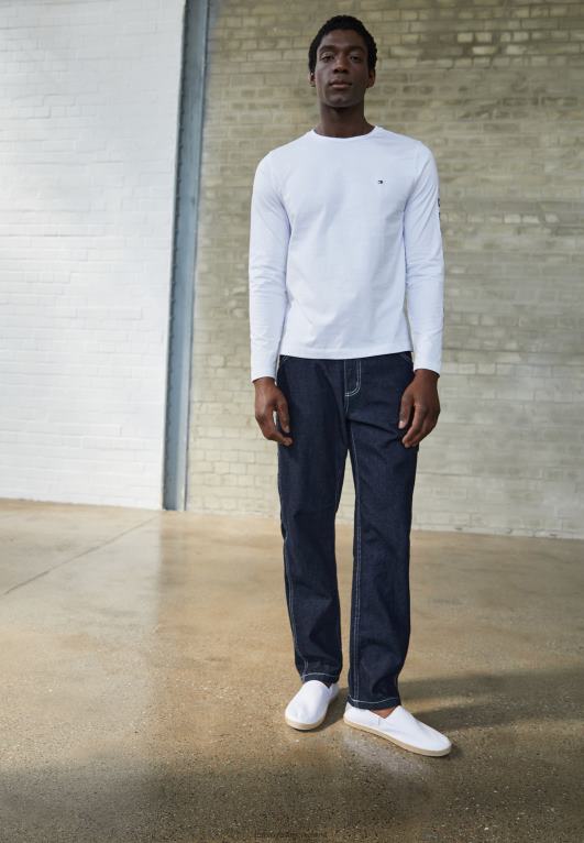 أبيض Tommy Hilfiger حذاء صيفي سهل الانزلاق على أحذية إسبادريل 446447601