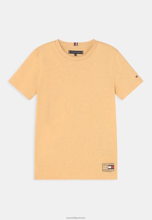 البراري الأصفر Tommy Hilfiger تي شيرت أساسي ذو صبغة طبيعية 446447614
