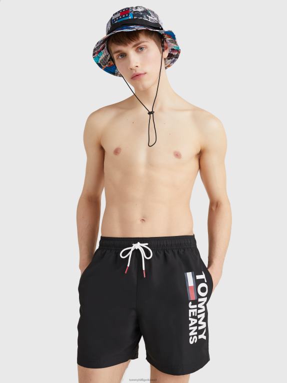 أسود Tommy Hilfiger شورت سباحة متوسط ​​الطول 44644762
