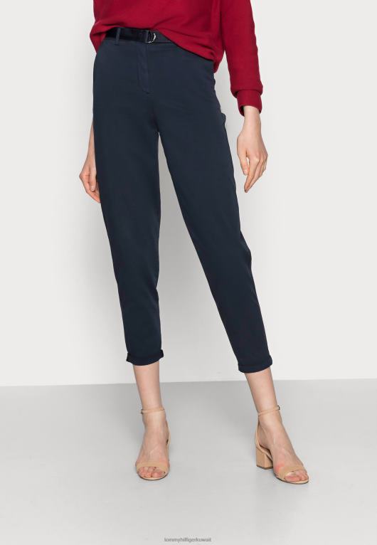 أزرق Tommy Hilfiger مزيج الحزام مدبب تشينو بانت تشينو 446447657