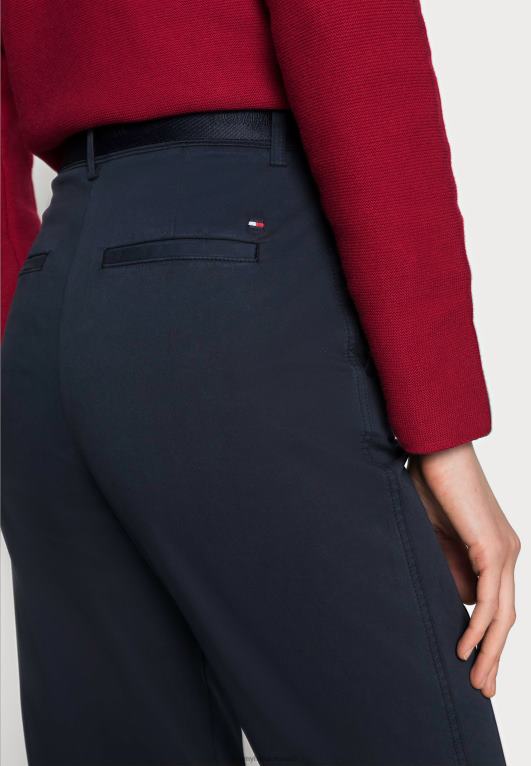 أزرق Tommy Hilfiger مزيج الحزام مدبب تشينو بانت تشينو 446447657