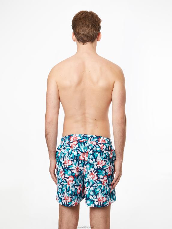 طباعة هيلفيغر الكلاسيكية الاستوائية Tommy Hilfiger شورت سباحة متوسط ​​الطول برباط 44644765