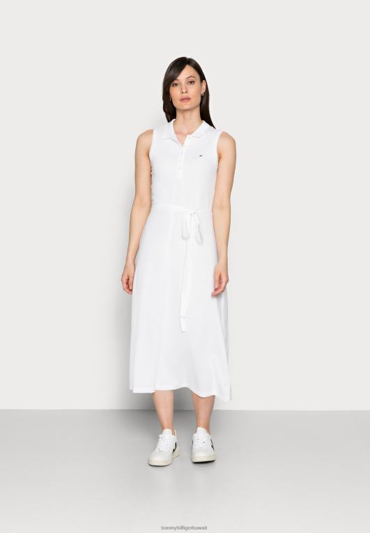 أبيض Tommy Hilfiger فستان قميص ميدي 446447671