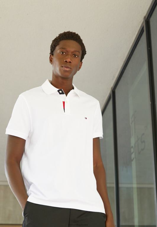 أبيض Tommy Hilfiger بلاكيت قميص بولو عادي 446447672