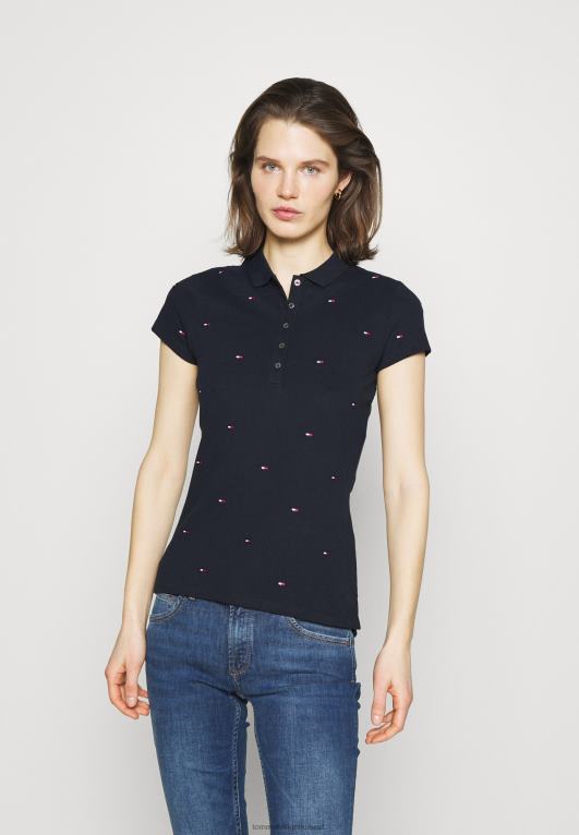 أزرق Tommy Hilfiger فيليسيا قميص بولو التطريز ضئيلة 446447675