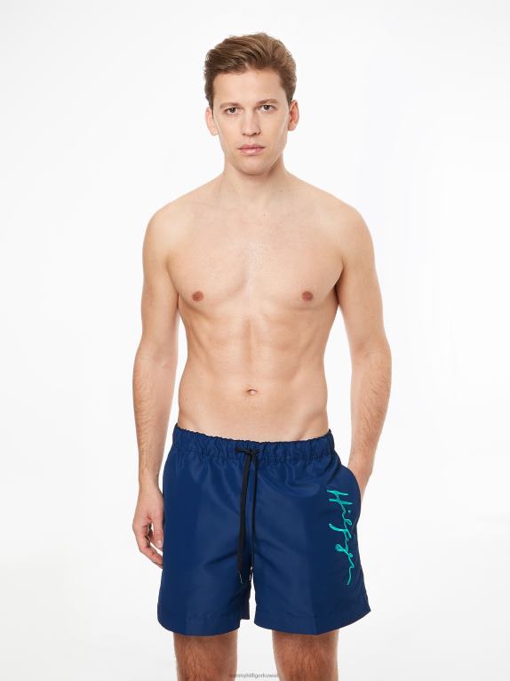 الشفق النيلي Tommy Hilfiger شورت سباحة متوسط ​​الطول ذو قصة عادية 44644768