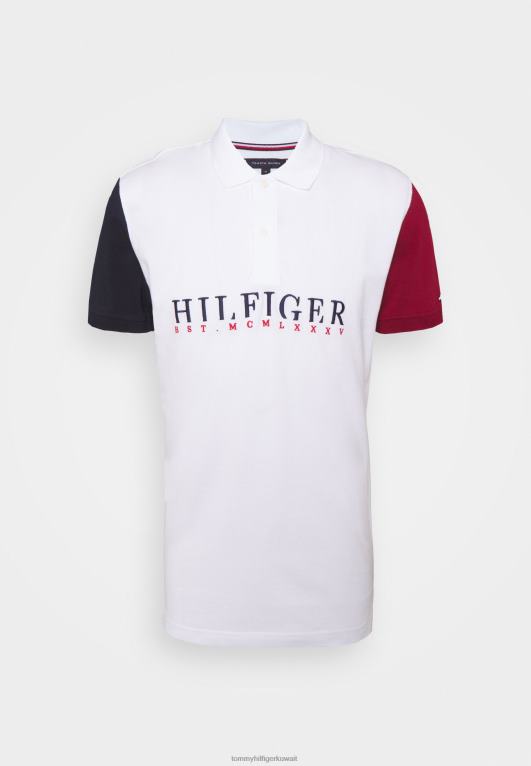أبيض/متعدد Tommy Hilfiger قميص بولو عادي ذو علامة تجارية 446447682