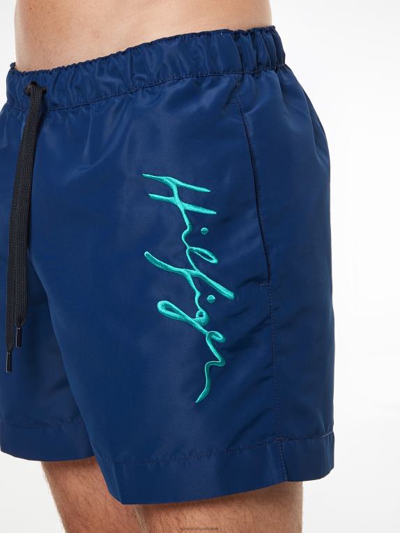 الشفق النيلي Tommy Hilfiger شورت سباحة متوسط ​​الطول ذو قصة عادية 44644768
