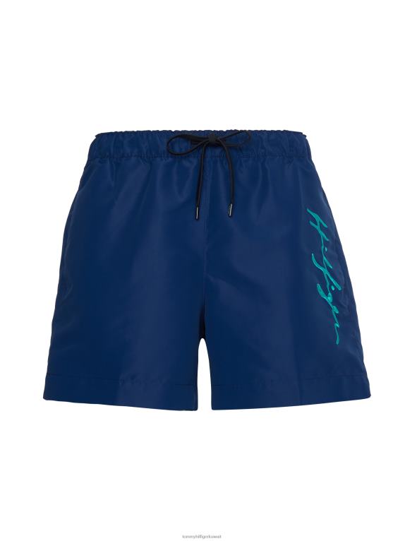 الشفق النيلي Tommy Hilfiger شورت سباحة متوسط ​​الطول ذو قصة عادية 44644768