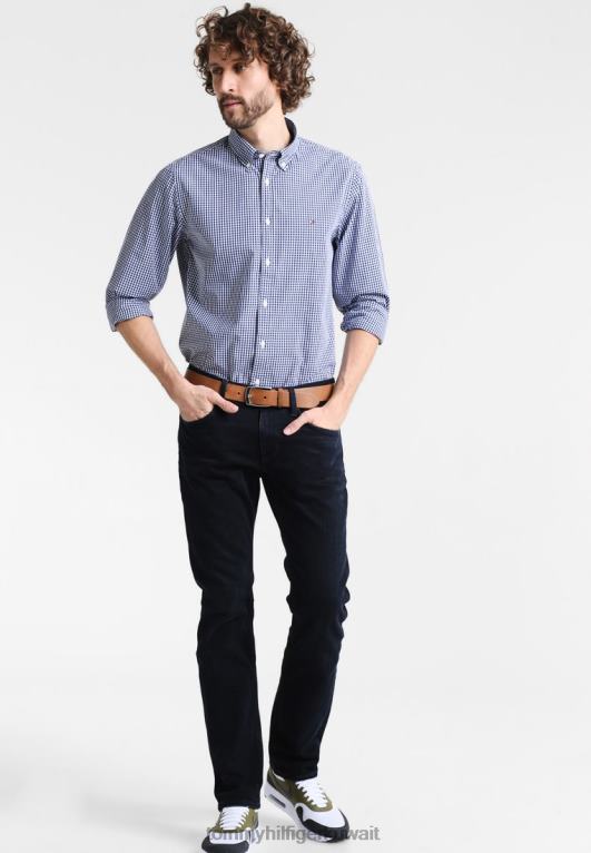 أسود أزرق Tommy Hilfiger دينتون جينز مستقيم الساق 446447694