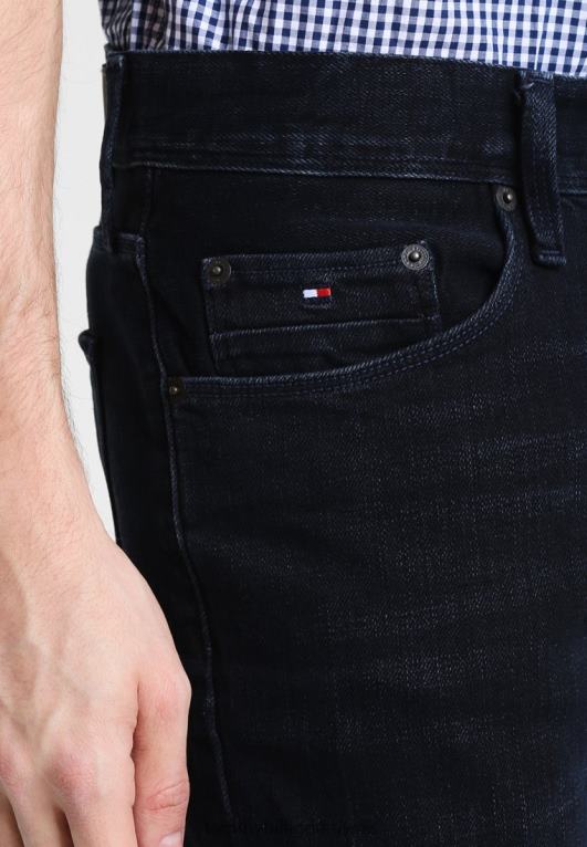 أسود أزرق Tommy Hilfiger دينتون جينز مستقيم الساق 446447694