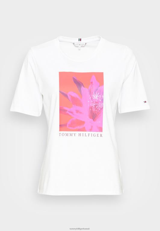 البصرية الأبيض Tommy Hilfiger تي شيرت بطبعة زهور عادية 446447696