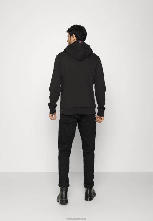 أسود Tommy Hilfiger كنزة بغطاء رأس بشعار أيقونة 446447720