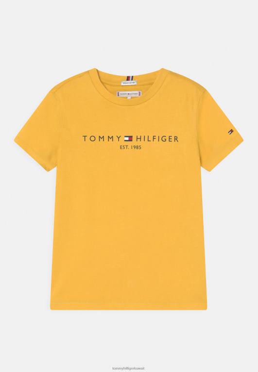 العائد الأصفر Tommy Hilfiger تي شيرت أساسي بطبعة للجنسين 446447752