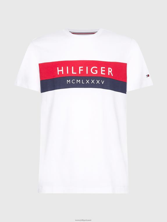 أبيض Tommy Hilfiger تي شيرت بقصة ضيقة ملون 44644777