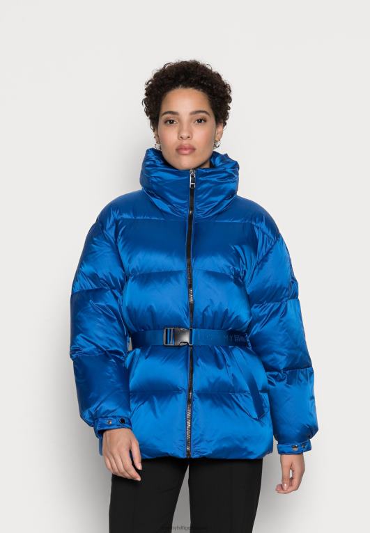 الجزيرة اليونانية الزرقاء Tommy Hilfiger سترة بحزام وشعار بولي 446447784