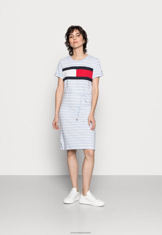 برينتون الكلاسيكي/أزرق منسم Tommy Hilfiger فستان جيرسي العلم الصيفي 446447790
