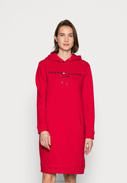 السترة الحمراء Tommy Hilfiger فستان يوم عادي 446447803