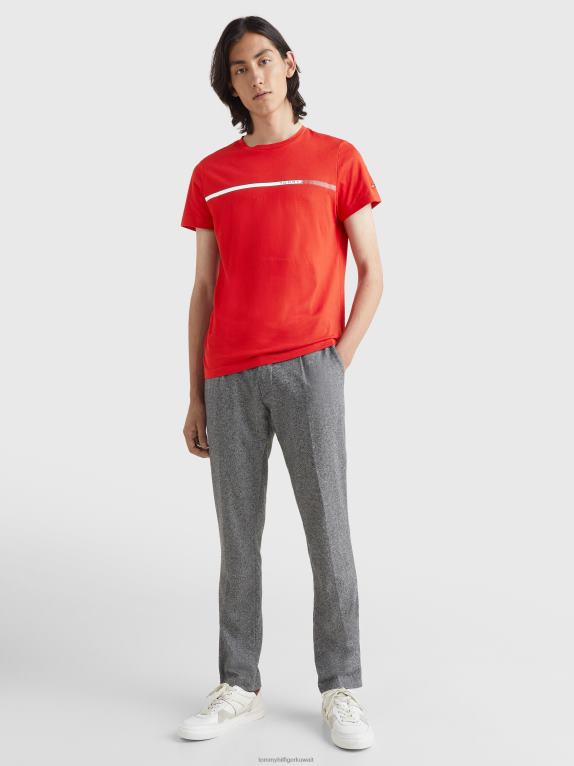 لهب الإمبراطورية Tommy Hilfiger تيشيرت بشعار الماركة على الصدر 44644781