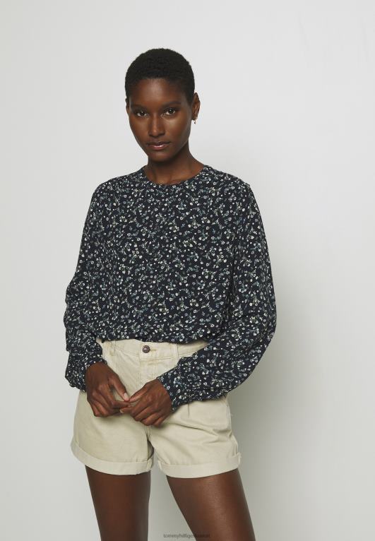 سماء الصحراء البراري Tommy Hilfiger رايا البوب ​​​​فوق بلوزة بلوزة 446447862