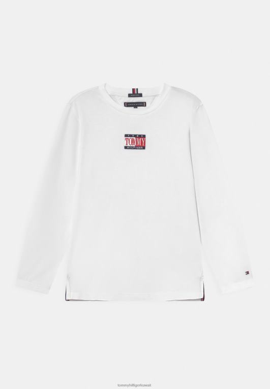 أبيض Tommy Hilfiger تيشيرت خالدة بأكمام طويلة 446447866